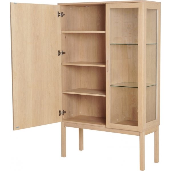 Olivia glassskap - Hvitpigmentert eik Olivia glassskap - Hvitpigmentert eik