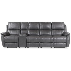 Enjoy Hollywood reclinersofa - 4-seter (el) i grtt kunstskinn (modell H)