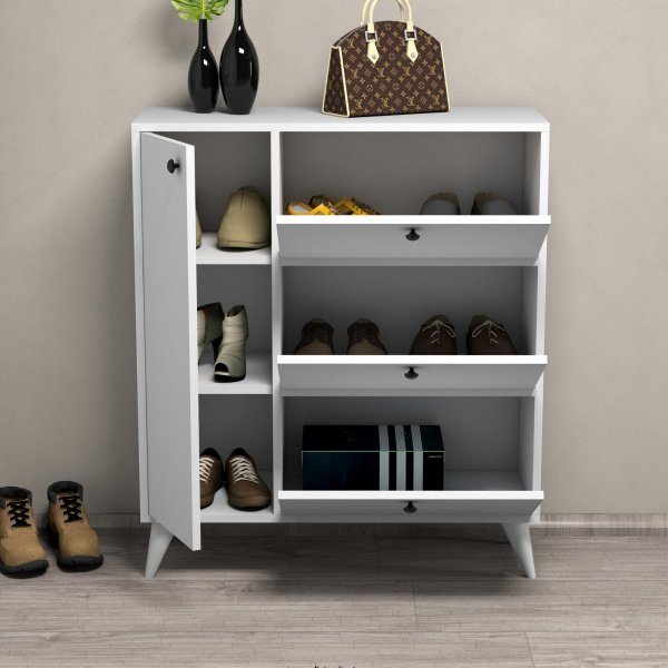 Bella skoskap - Hvit Bella skoskap - Hvit