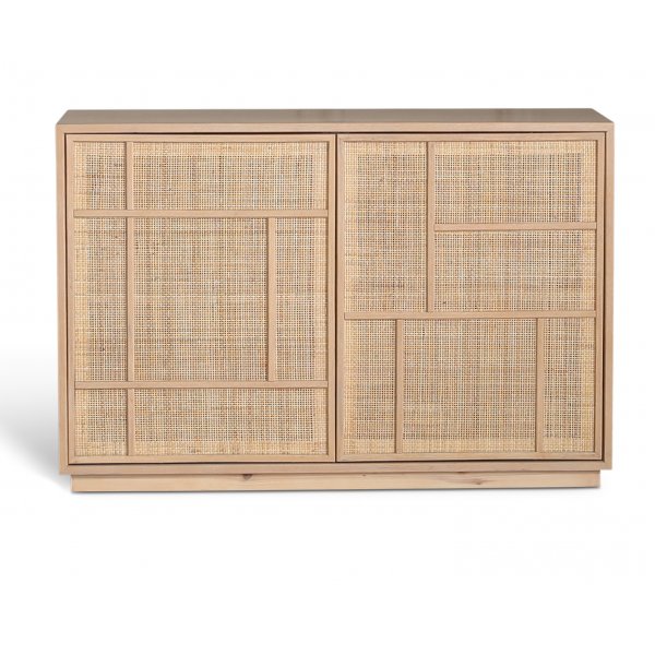 Skjenk med oppbevaring og rottingdører 120 cm brede - Stockholm Skjenk med oppbevaring og rottingdører 120 cm brede - Stockholm