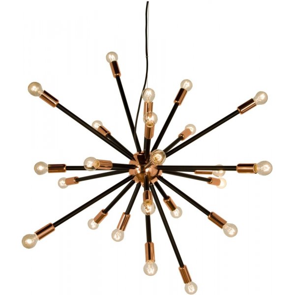 Taklampe Ray - Kobber / svart