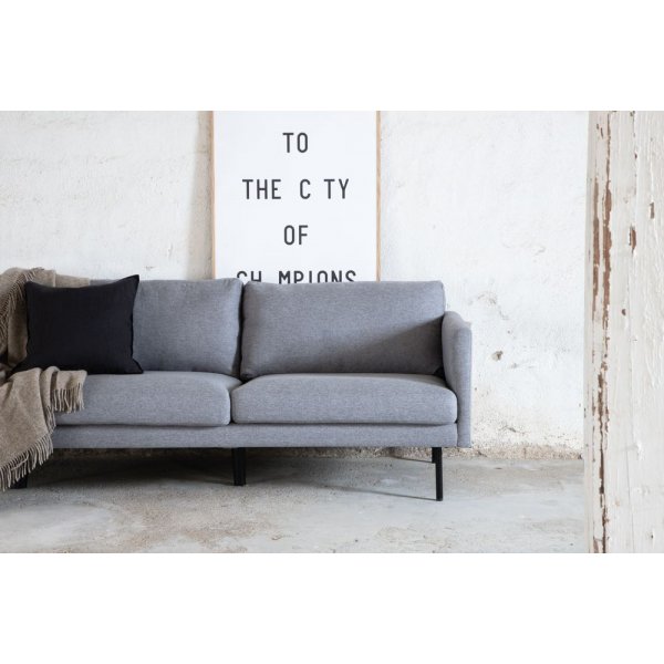 Eden 3-seter sofa B262 cm - Grått stoff + Tekstilrens for møbler Eden 3-seter sofa B262 cm - Grått stoff + Tekstilrens for møbler