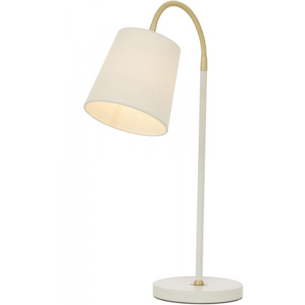 Bordlampe Ljusdal - Hvit/matt messing