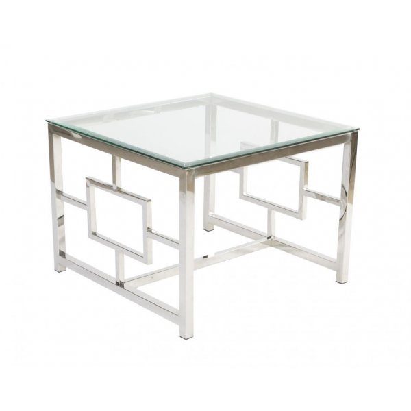 Padova salongbord 70 cm - Krom/glass