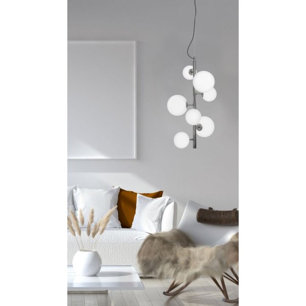 Taklampe Molekyl - Tinn / hvit