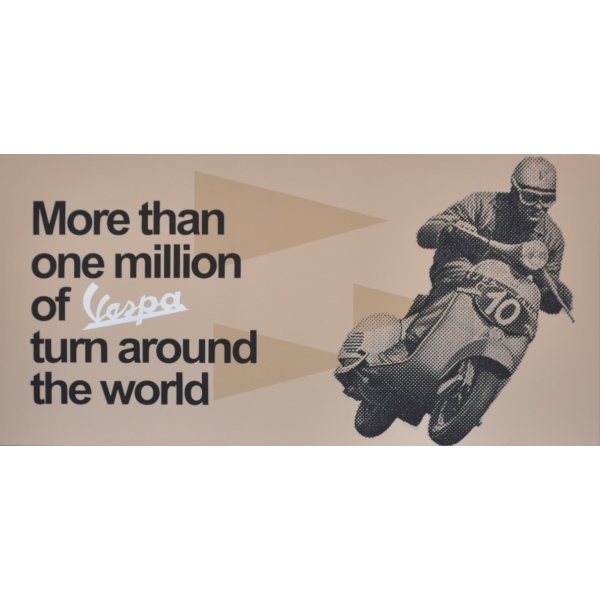 Vespa 3 Tavla 120x60 cm - (Beige)