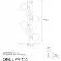 Fasettert taklampe 10450 - Sort/antikk