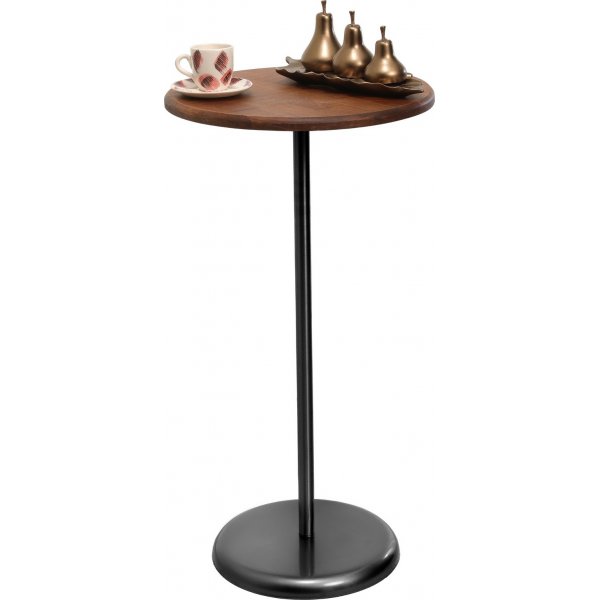 Stilig sidebord Ø40 cm - Sort/valnøtt Stilig sidebord Ø40 cm - Sort/valnøtt