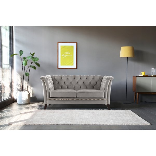 Sofa 2-seter chesterfield gr - Henry