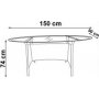 Benin spisebord 150x90 cm - Mrkebrun kunstrotting