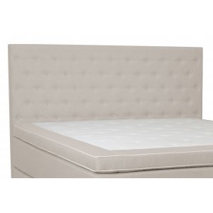 Sengegavl med knapper 160 cm bred beige Sengegavl med knapper 160 cm bred beige