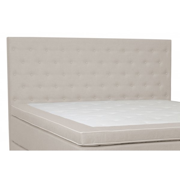 Sengegavl med knapper 160 cm bred beige