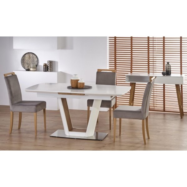 Vickie spisebord - Hvit/eik Vickie spisebord - Hvit/eik