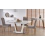 Vickie spisebord - Hvit/eik
