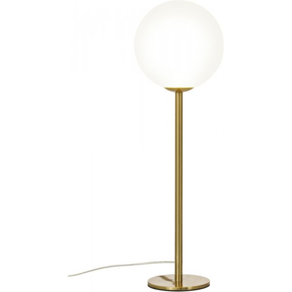 Bordlampe Molekyl - matt messing / opalhvit
