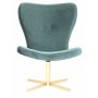 Tulipandesign lenestol - Myntegrnn (flyel) / Messing + Flekkfjerner for mbler