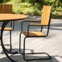 Holmsund spisegruppebord med 4 stoler - Tre/svart
