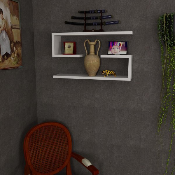 Jenika vegghylle - Hvit Jenika vegghylle - Hvit