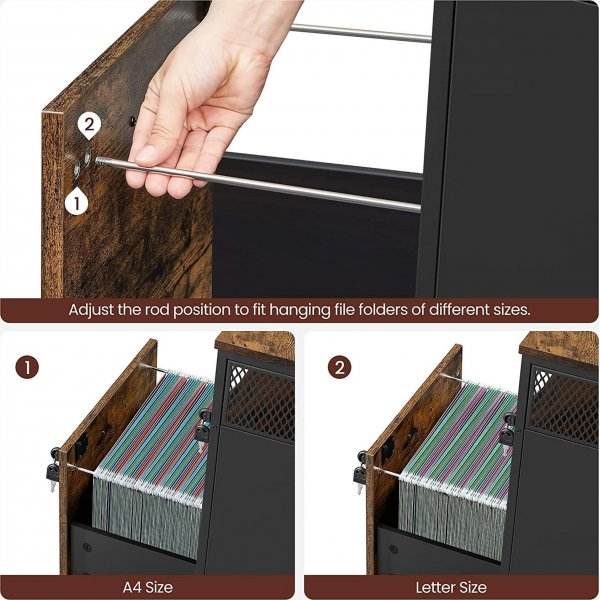 Astra arkivskap 44 x 42 x 69 cm - Brun/svart Astra arkivskap 44 x 42 x 69 cm - Brun/svart