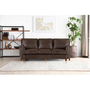 Sofa buet 3-seter 225 cm brun vintage Sofa buet 3-seter 225 cm brun vintage