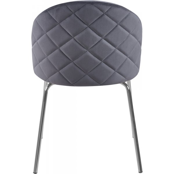 Plaza velvet stol - Gr / Krom + Tekstilrens for mbler