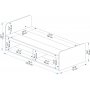 Newra enkeltseng 190 x 90 cm - Furu/beige