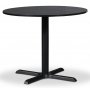 Solano spisegruppe: Bord 90 cm inkludert 4 Axe stoler - Svart aske / Rotting