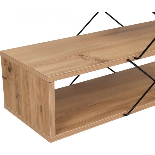 Zigzag mediebenk - Eik