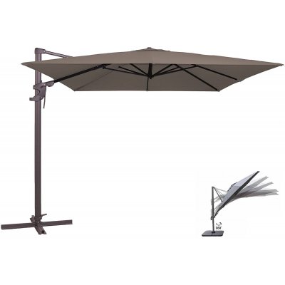 Marbella mrkegr parasoll 250x250 cm