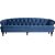 Oxford deluxe 3-seters sofa i bl flyel