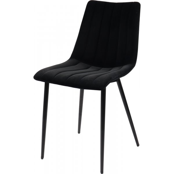 Kayla stol - Svart flyel + Mbelftter