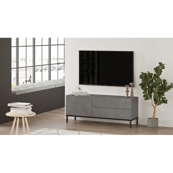 Luvio mediebenk 5 - Sølv/svart Luvio mediebenk 5 - Sølv/svart