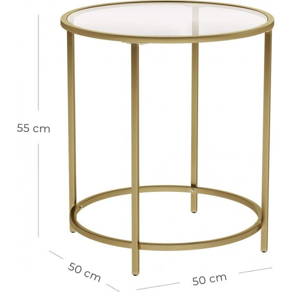 Katarina sidebord Ø50 cm - Gull Katarina sidebord Ø50 cm - Gull