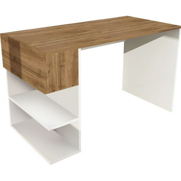 Alphonzo skrivebord - Hvit/valnøtt Alphonzo skrivebord - Hvit/valnøtt