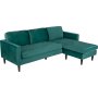Firenze divansofa - Mrkegrnn/Svart