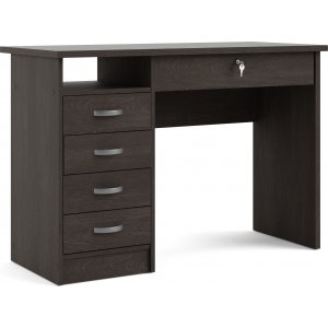 Function Plus skrivebord med 4 skuffer 109,3 x 48,5 cm - Mørkebrun