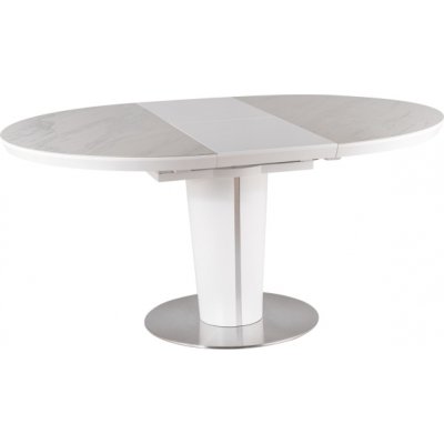 Orbit spisebord 120-160 cm - Hvit marmor