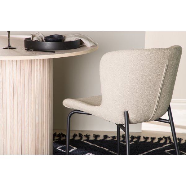 Modesto spisestol - Beige boucle Modesto spisestol - Beige boucle