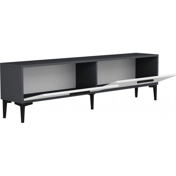 Inel mediabenk - Antrasitt/hvit