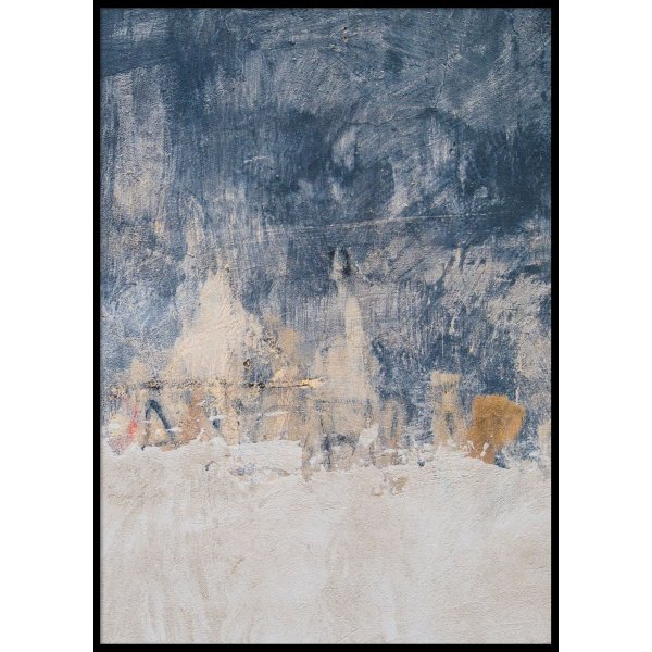 BLUE, WHITE & GOLD - Plakat 50x70 cm