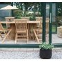 Salt spisegruppe for uteplassen ovalt spisebord 200 cm med 6 stk. spisestoler - Teak