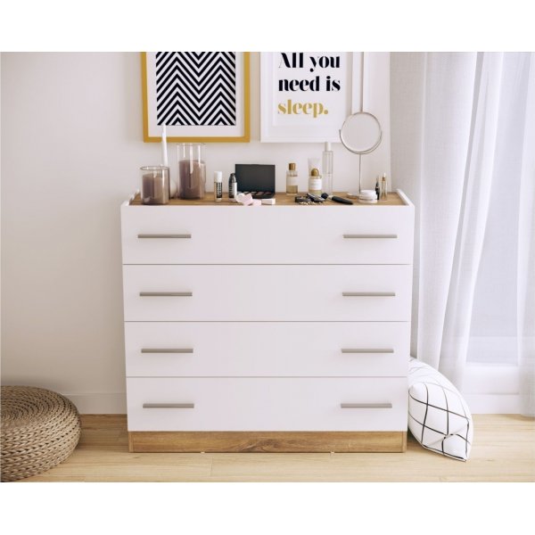 Dentro kommode - Hvit/stirling eik Dentro kommode - Hvit/stirling eik