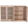 Level sideboard med drer i ribber B140 cm - Whitewash