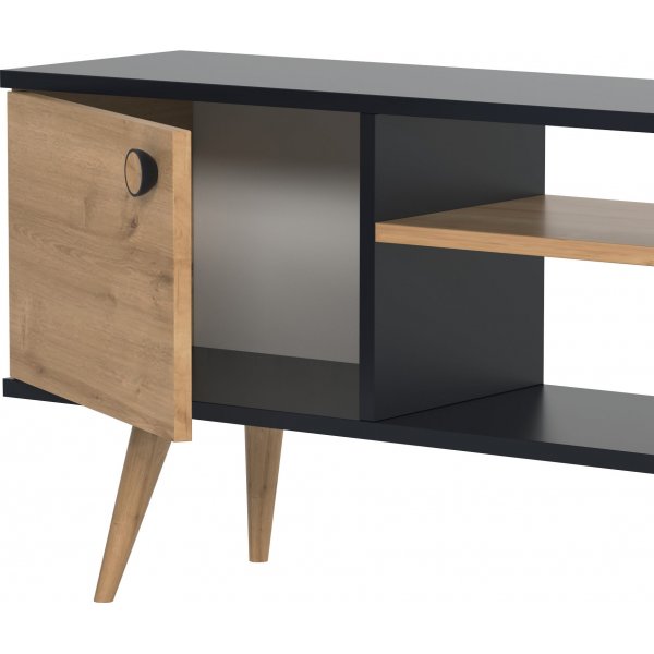 Ewo mediabenk - Antrasitt/eik Ewo mediabenk - Antrasitt/eik