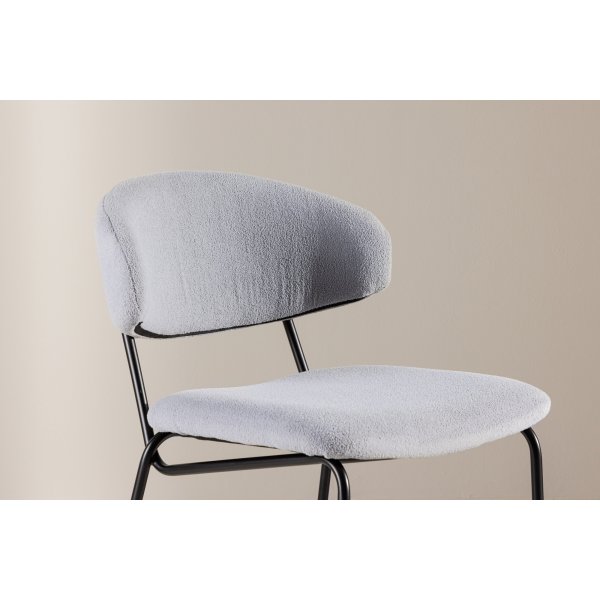 Chico spisestol - Blå bouclé Chico spisestol - Blå bouclé