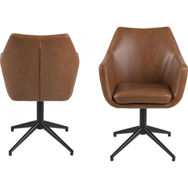 Nora lenestol - Brun PU Nora lenestol - Brun PU