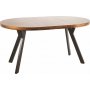Mens uttrekkbart rundt spisebord 100x168 x 100 cm - Rosewood laminat