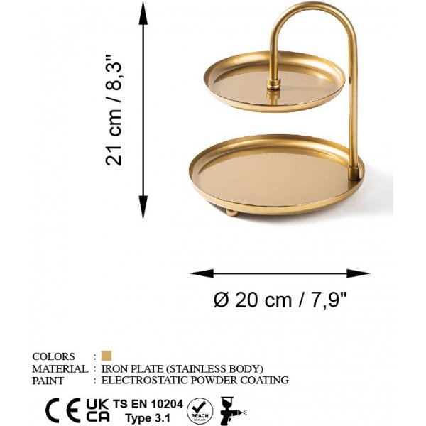 Kormen dekorativ tallerken - Gull Kormen dekorativ tallerken - Gull