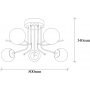 Daisy taklampe 146-AV2 - Gull/hvit