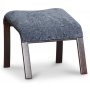 Lammet / Fushion fotskammel i saueskinn scandinavian grey - Mrk valntt